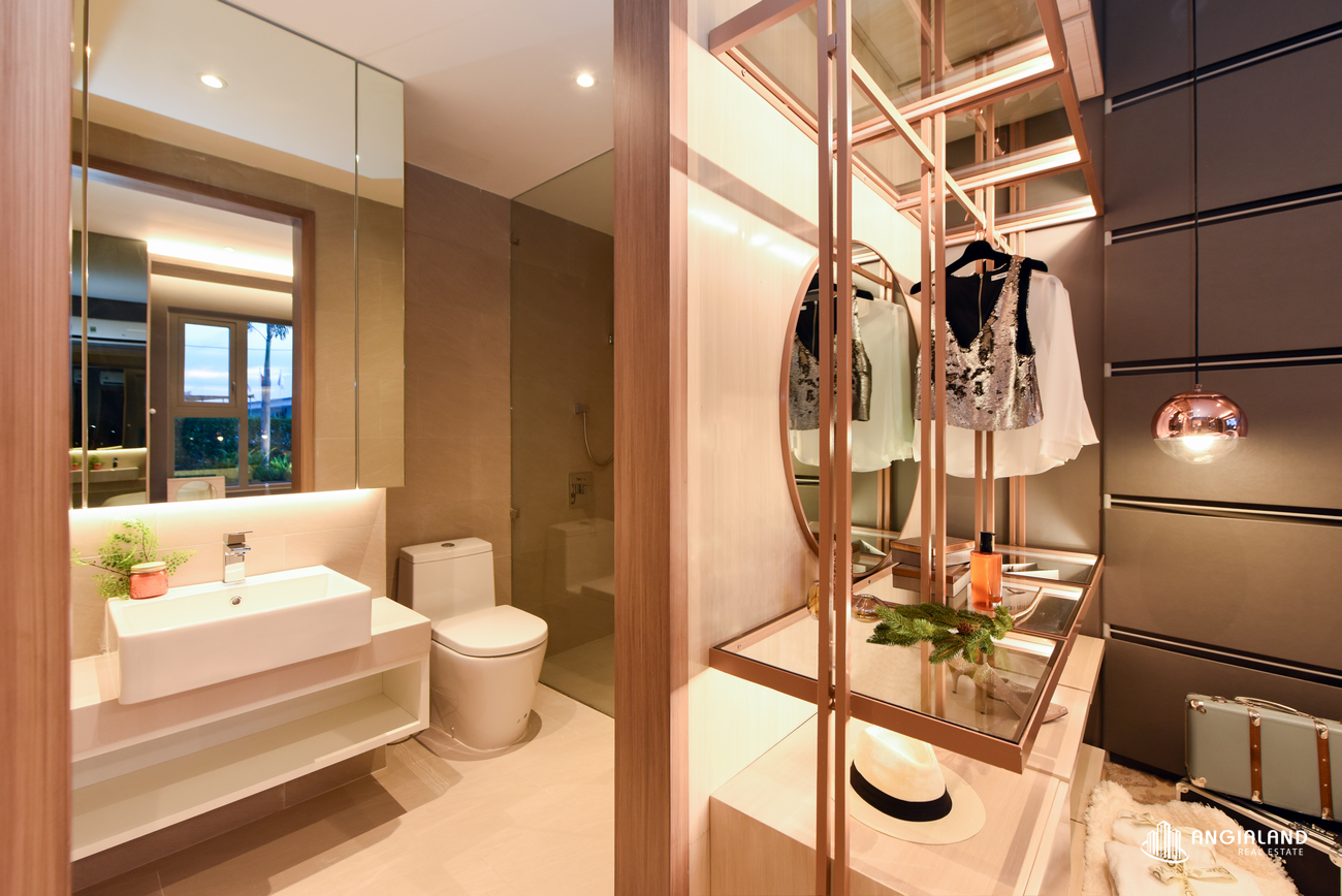 Phòng tắm căn hộ 2PN diện tích 71,46m² dự án The Win City Đức Hòa.