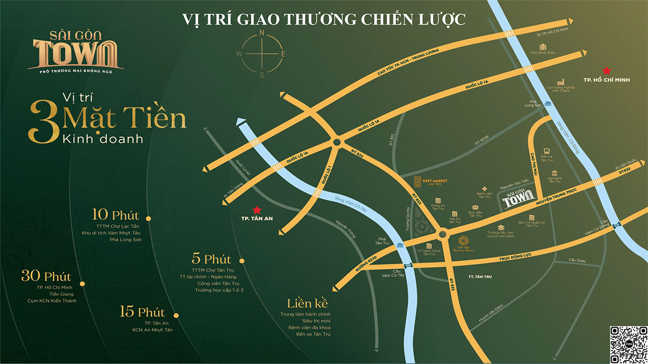 Vị trí trí dự án Sài Gòn Town Tân Trụ