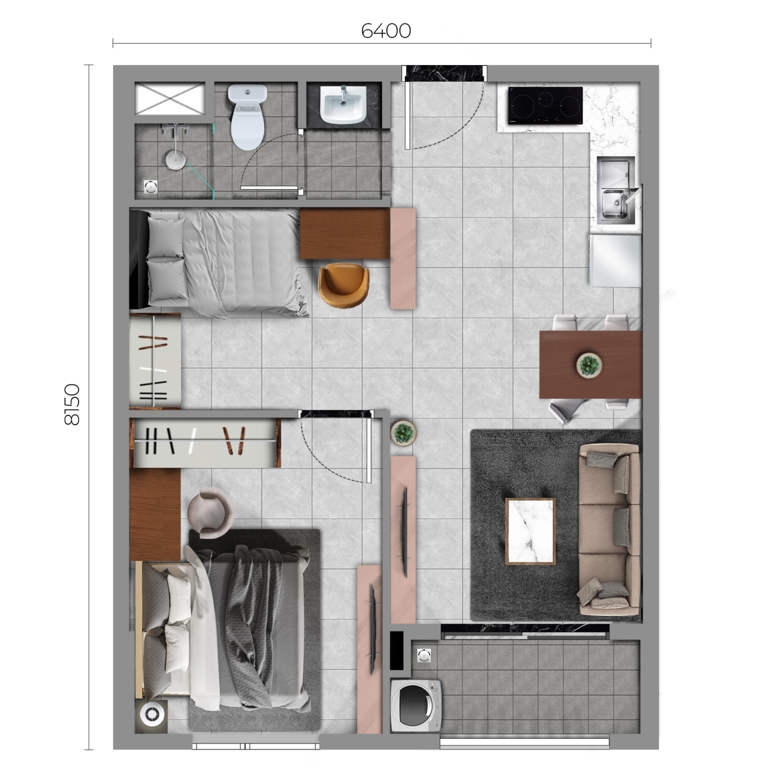 Mặt bằng dự án Căn Hộ chung cư Tecco Felice Tower