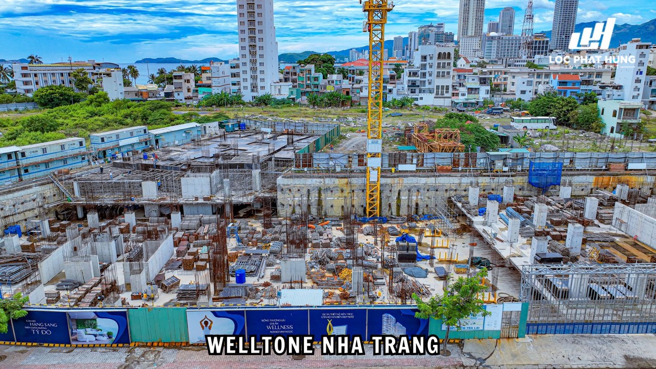 Tiến độ xây dựng Welltone Nha Trang tháng 10.2023