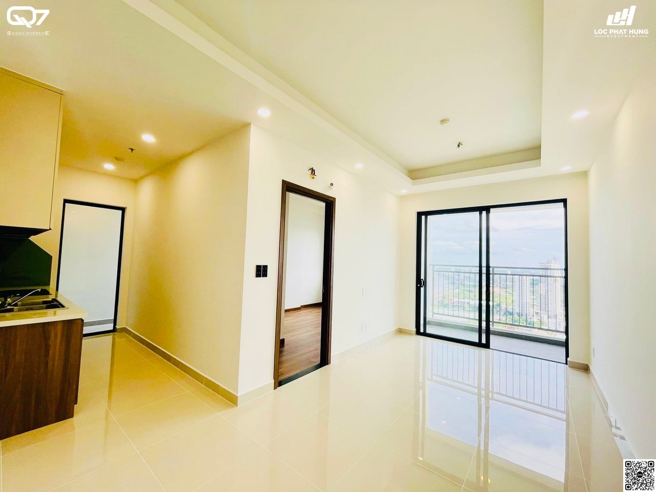 Phòng khách Căn hộ 2 Phòng ngủ dự án Q7 Saigon Riverside Complex Hưng Thịnh