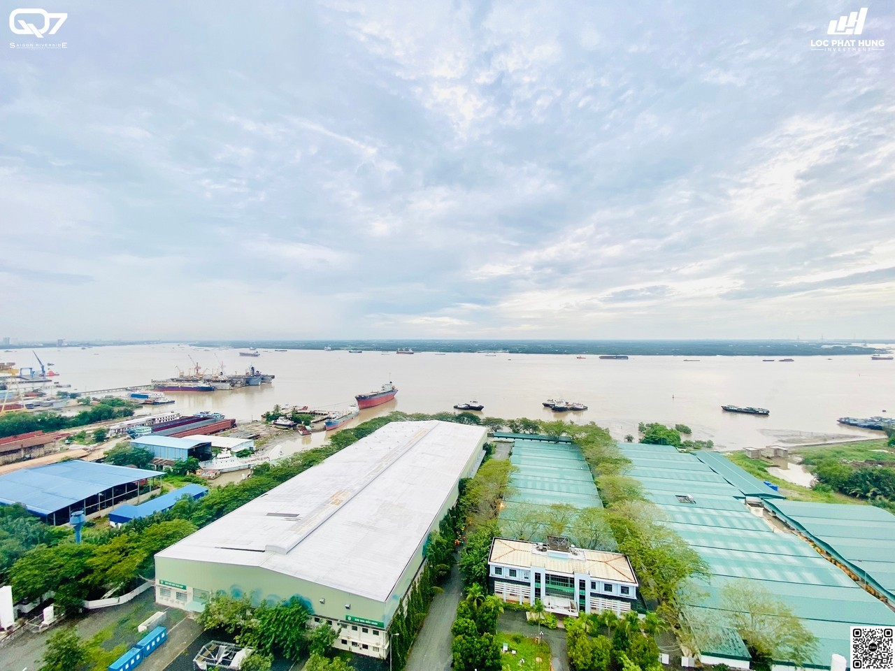 View sông Căn hộ 3PN dự án Q7 Saigon Riverside Complex Hưng Thịnh