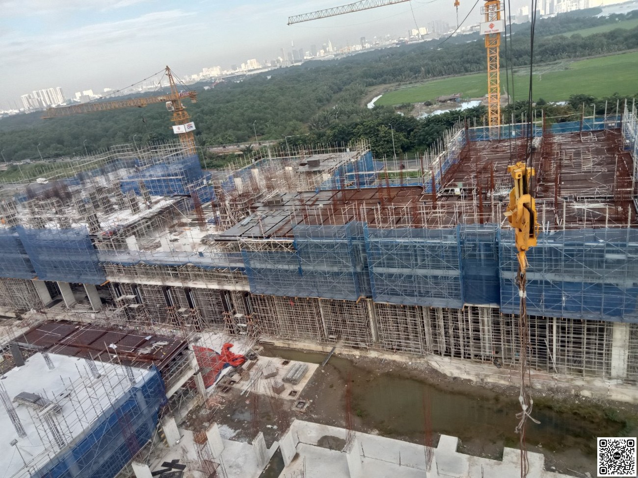 Tiến độ xây dựng mới nhất tháng 10.2022 dự án NOXH Thủ Thiêm Green House.