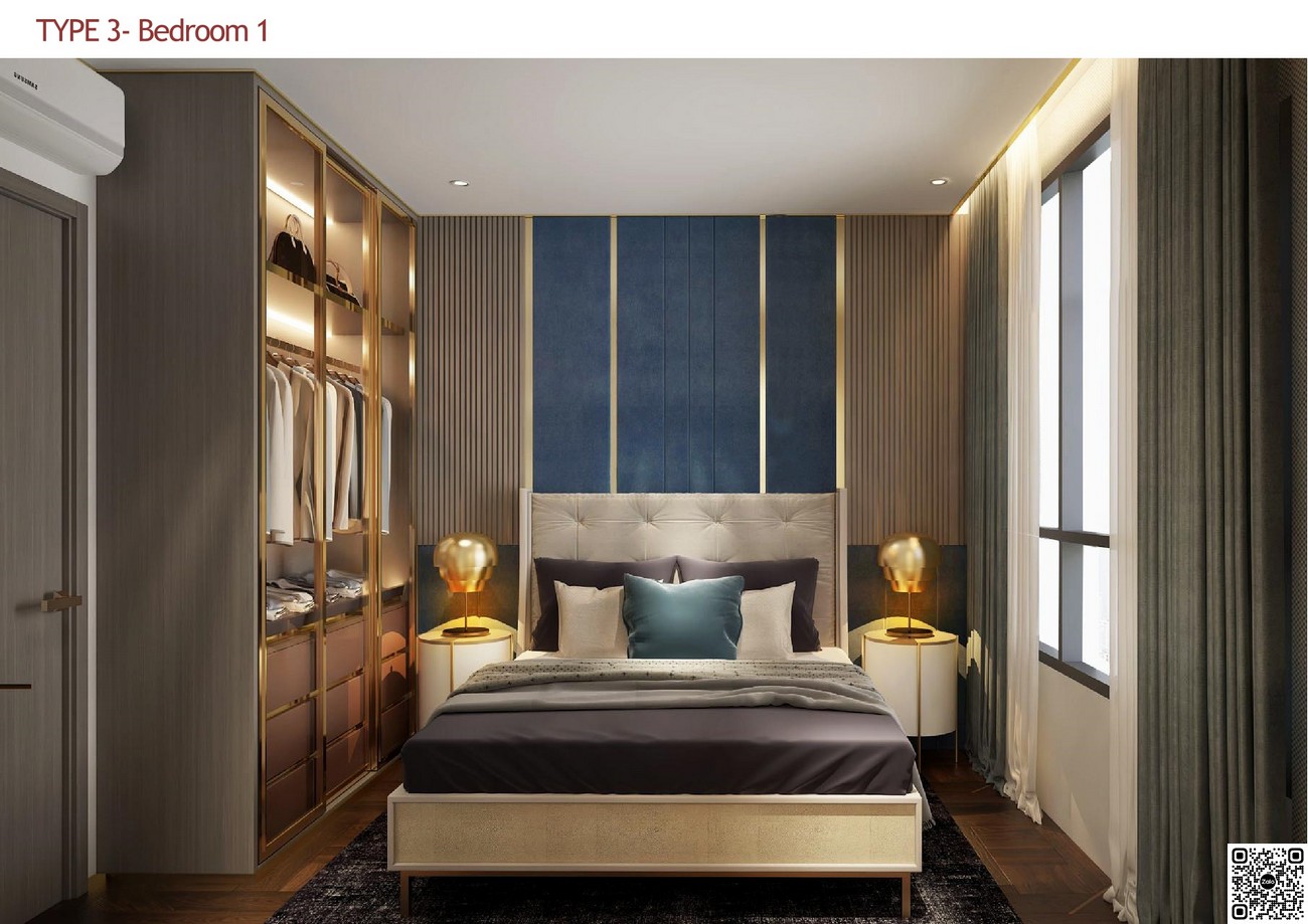 Phòng ngủ nhỏ căn hộ 3PN dự án Moonlight Avenue Thủ Đức.