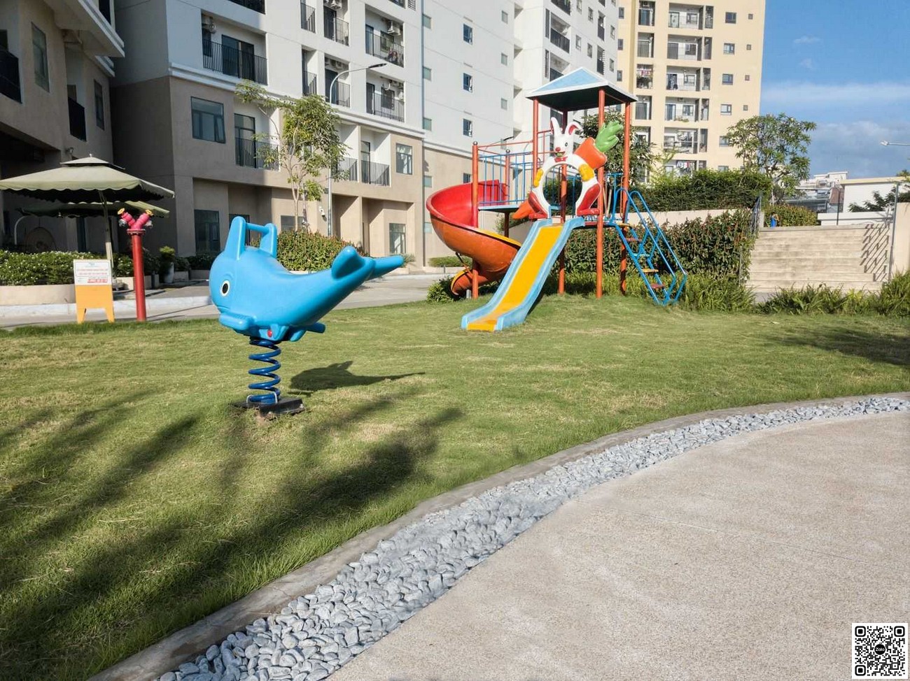 Khu vui chơi trẻ em ngoài trời tại dự án căn hộ TDH Phước Long Thủ Đức.