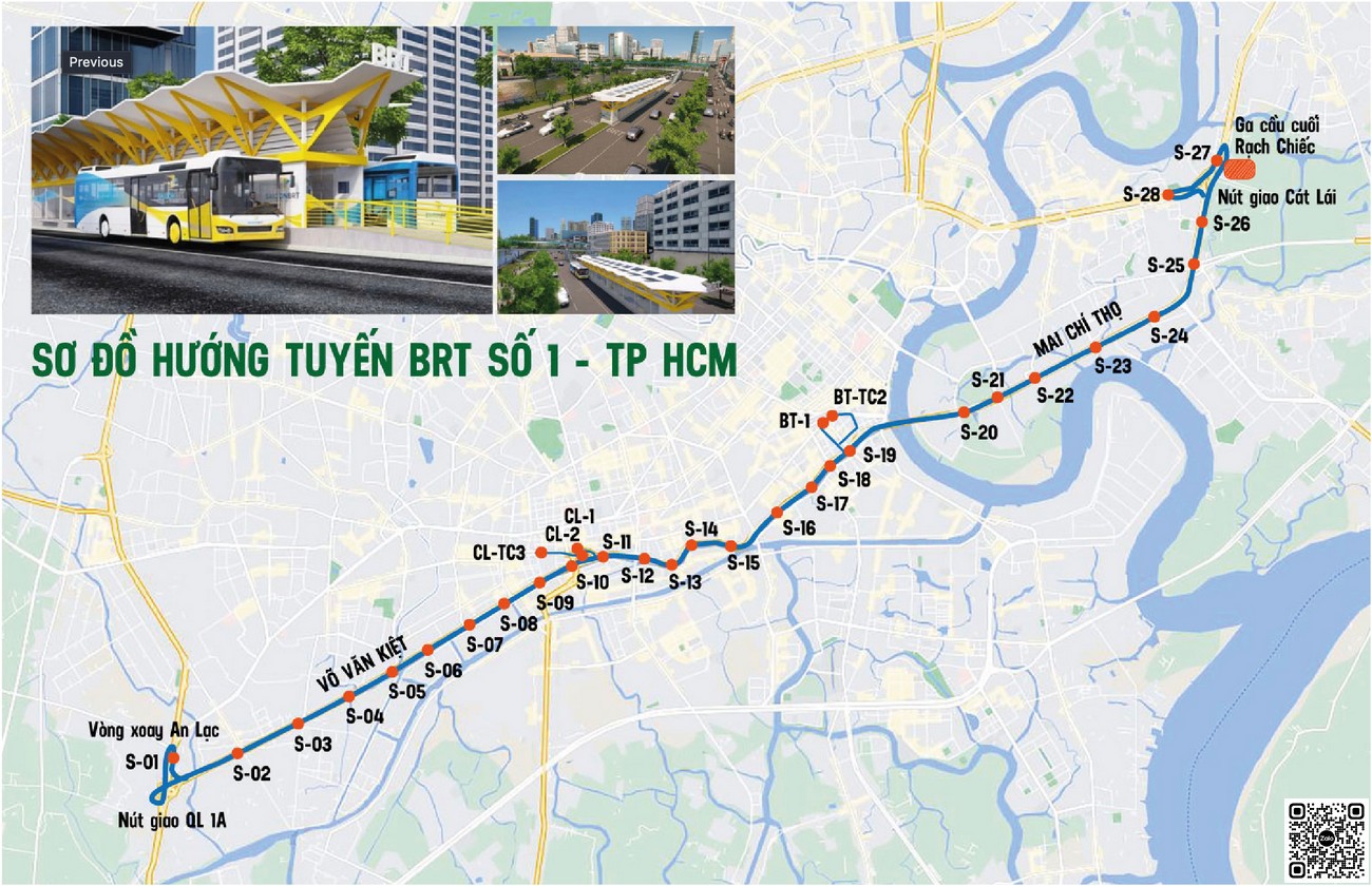 Tuyến metro số 6 nối Nam Bình Tân và sân bay Tân Sơn Nhất.