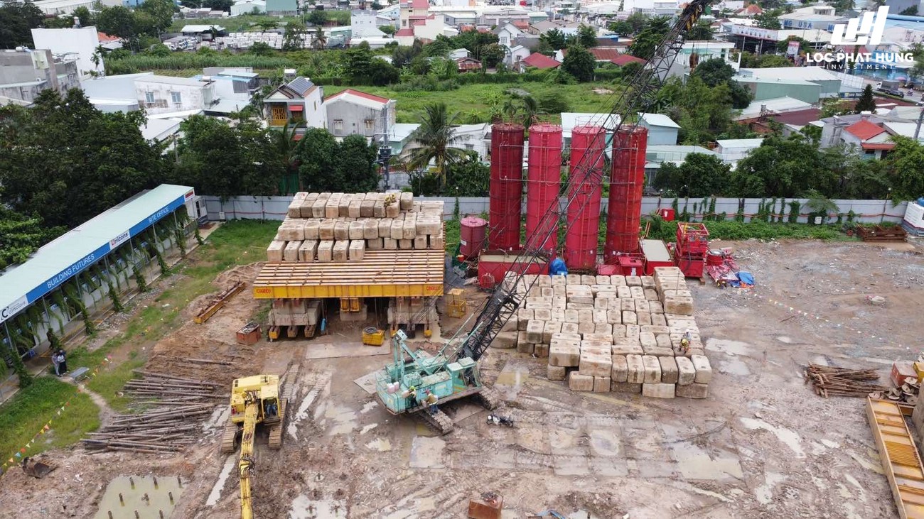 Tiến độ xây dựng dự án căn hộ Emerald 68 Thuận An, Bình Dương tháng 8/2023