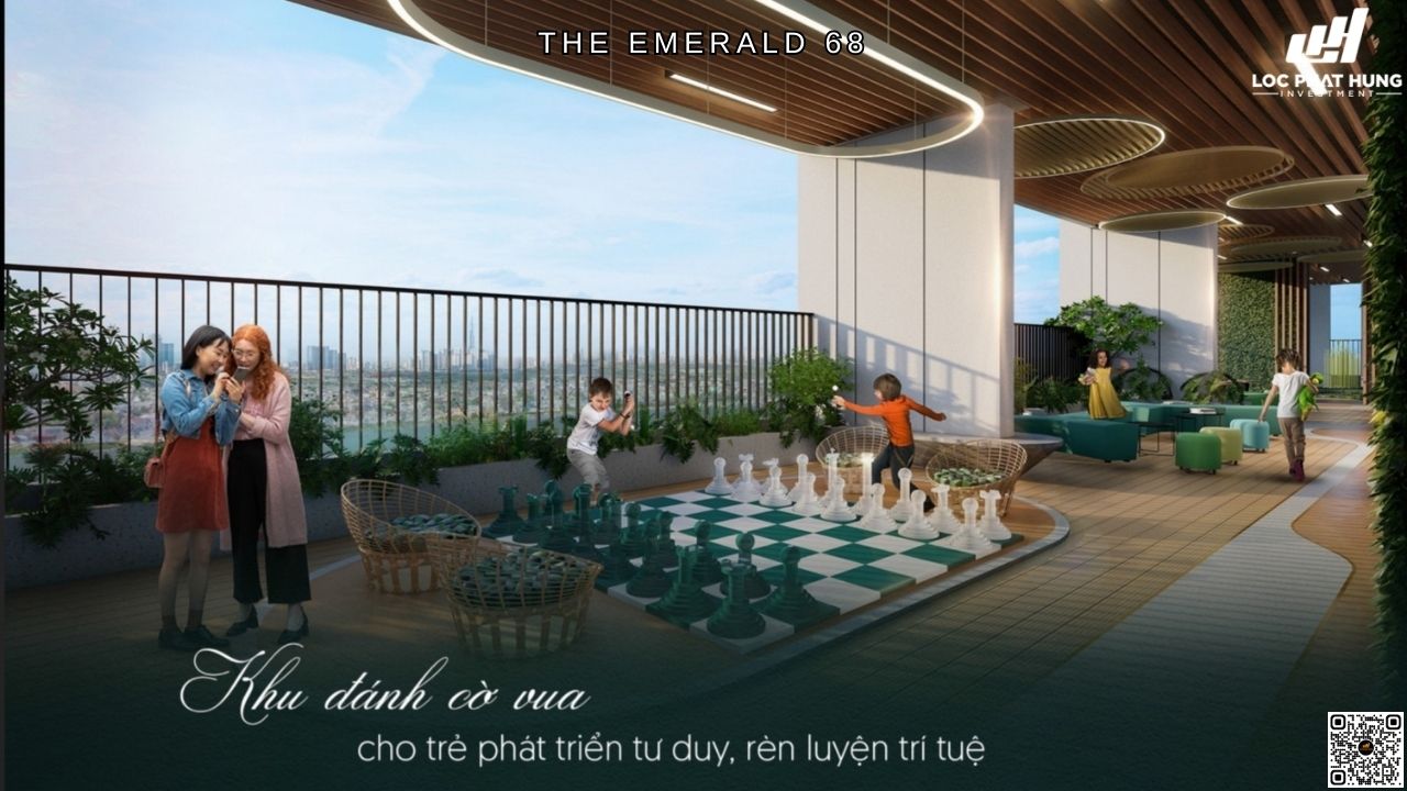 Khu đánh cờ vua tại tầng 20 căn hộ Emerald 68 Thuận An, Bình Dương
