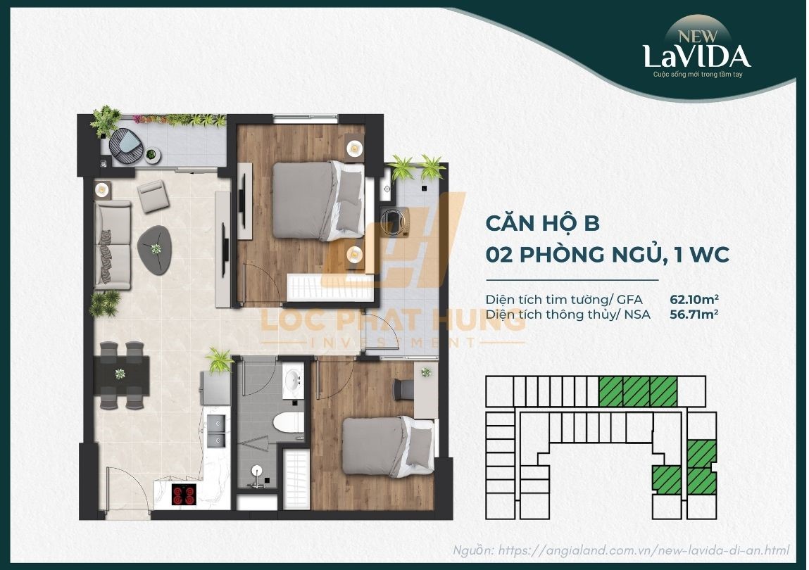 Thiết kế căn hộ New Lavida Dĩ An