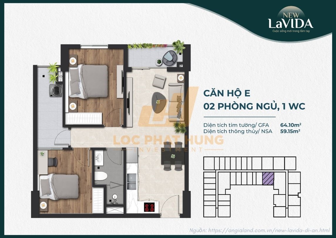 Thiết kế căn hộ New Lavida Dĩ An