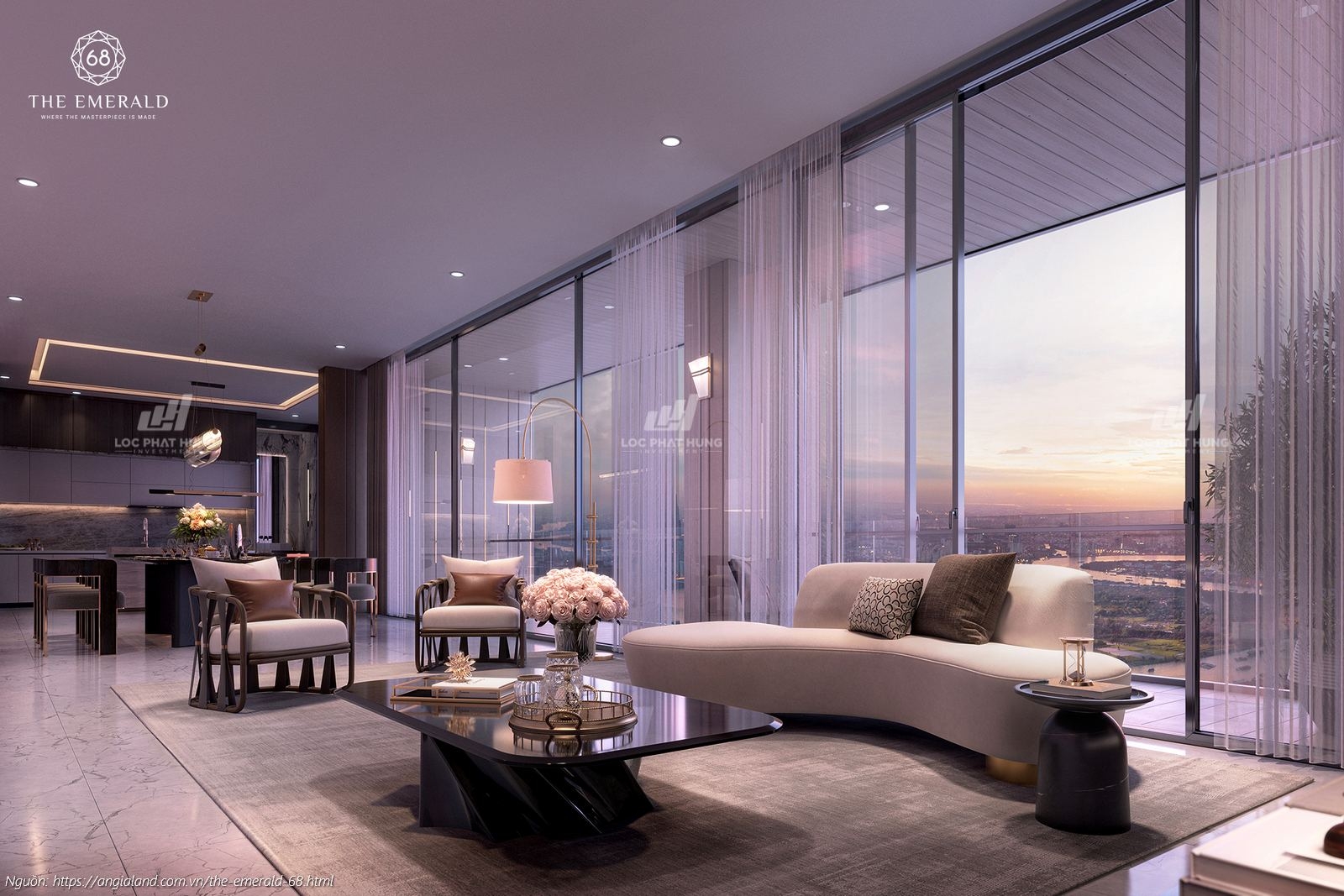 Nội Thất Căn Hộ Penthouse Dự ăn Căn Hộ Chung Cư Emerald 68