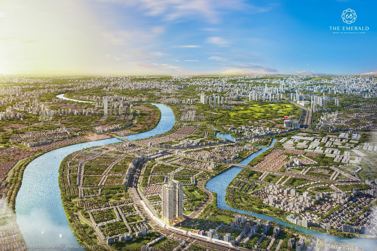 Phối cảnh tổng thể dự án căn hộ chung cư The Emerald 68