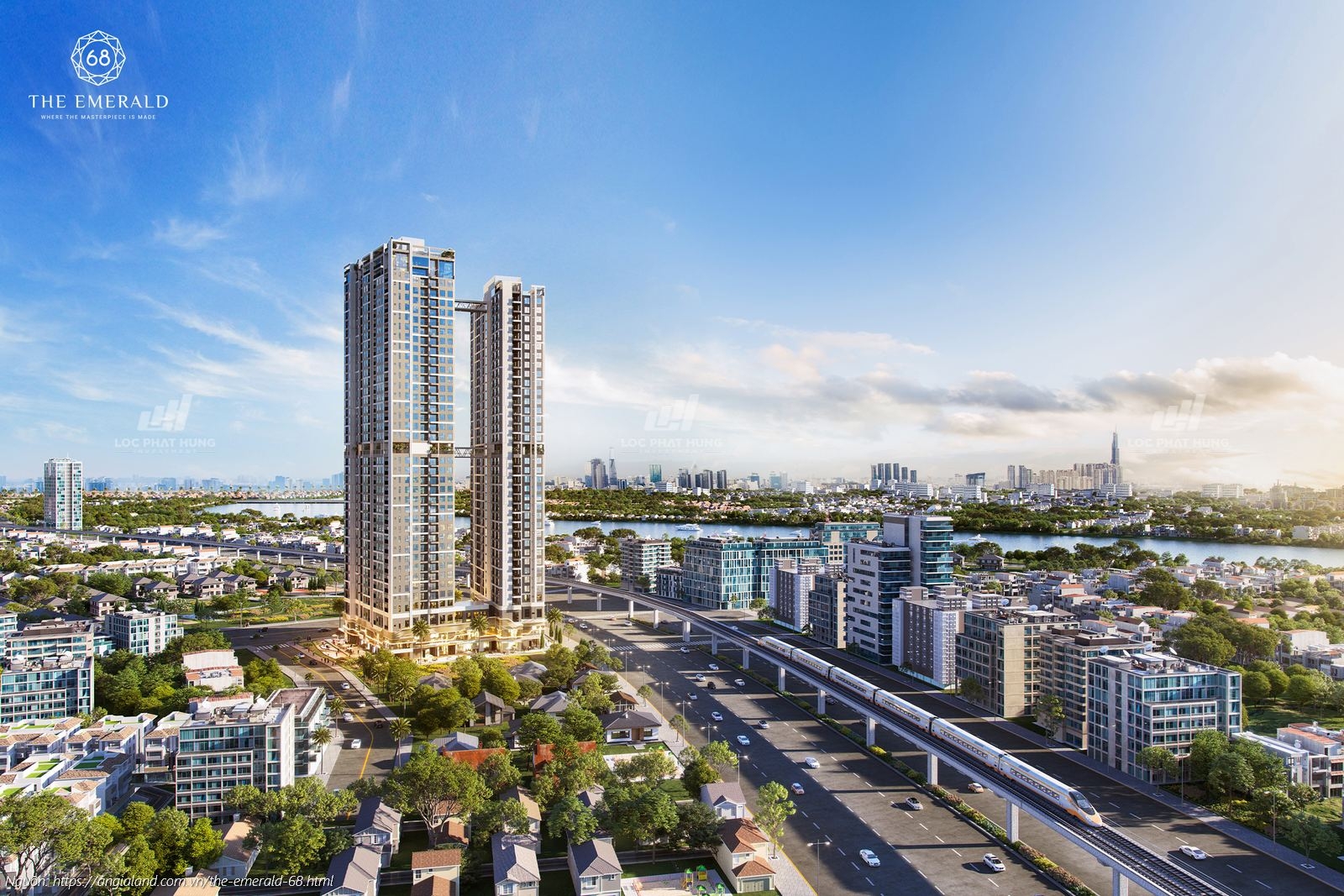 Phối cảnh tổng thể dự án căn hộ chung cư The Emerald 68