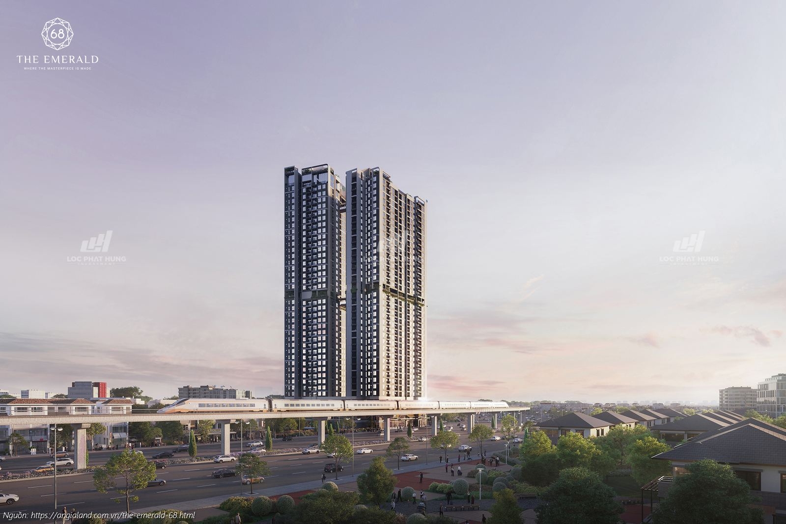Phối cảnh tổng thể dự án căn hộ chung cư The Emerald 68