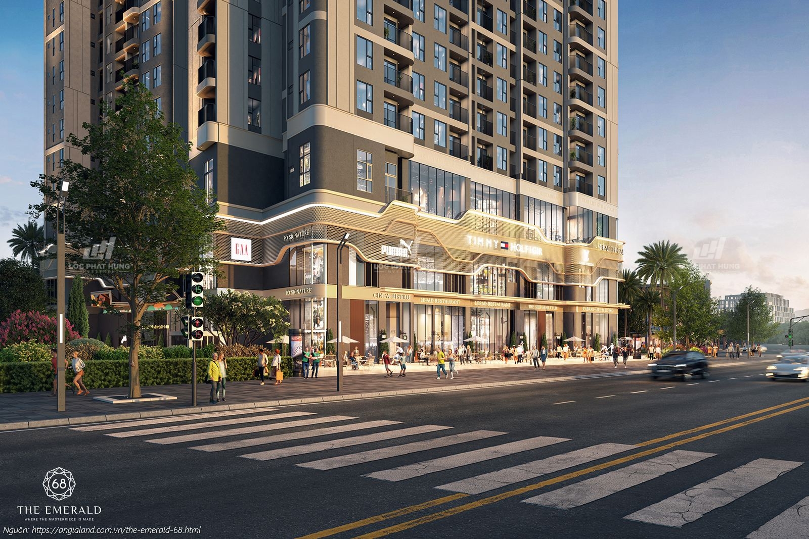 Phối Cảnh Shophouse Dự Án Căn Hộ Chung Cư Emerald 68