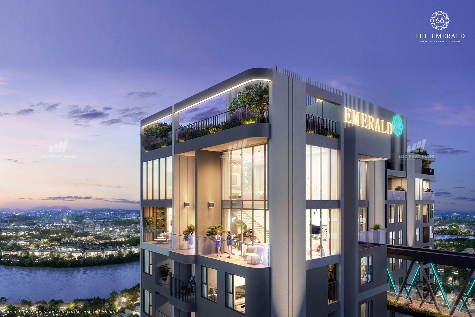 Thiết Kế Căn Hộ Dupkex Thông Tầng Dự Án The Emerald 68