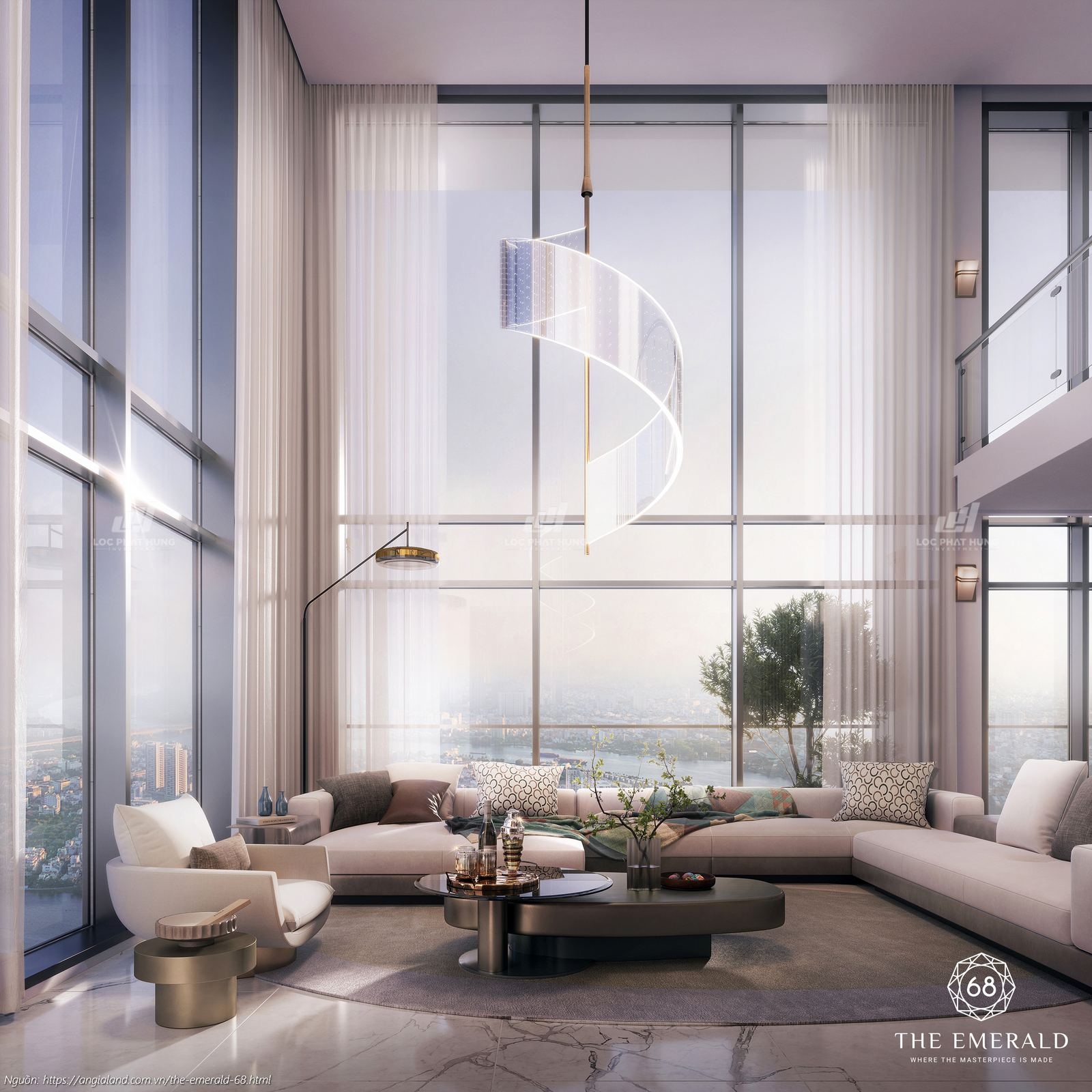 Thiết Kế Căn Hộ Dupkex Thông Tầng Dự Án The Emerald 68