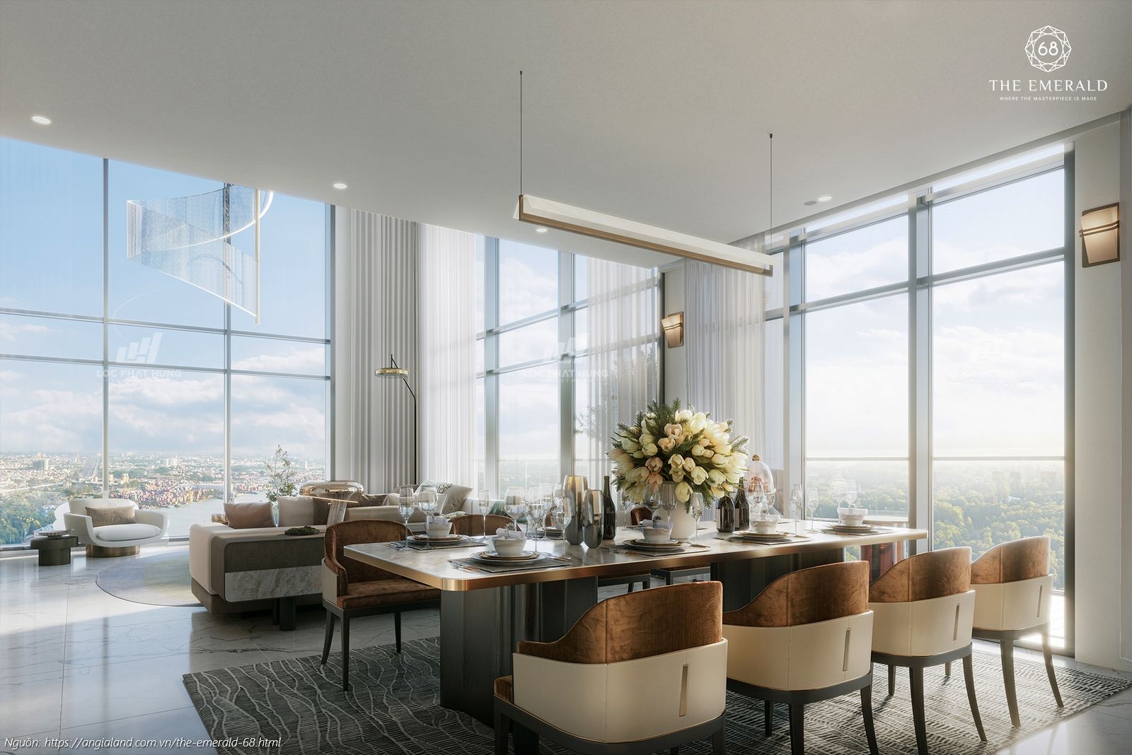 Thiết Kế Căn Hộ Dupkex Thông Tầng Dự Án The Emerald 68