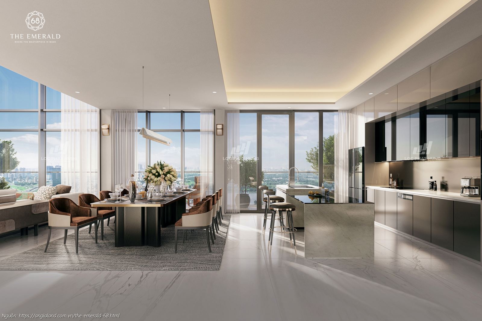 Thiết Kế Căn Hộ Dupkex Thông Tầng Dự Án The Emerald 68