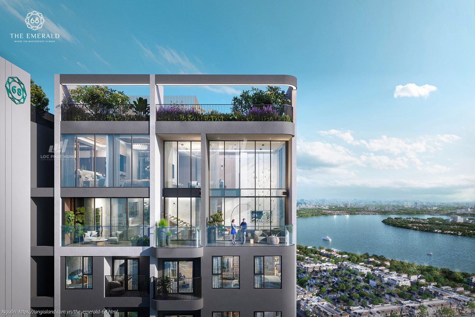 Thiết Kế Căn Hộ Dupkex Thông Tầng Dự Án The Emerald 68