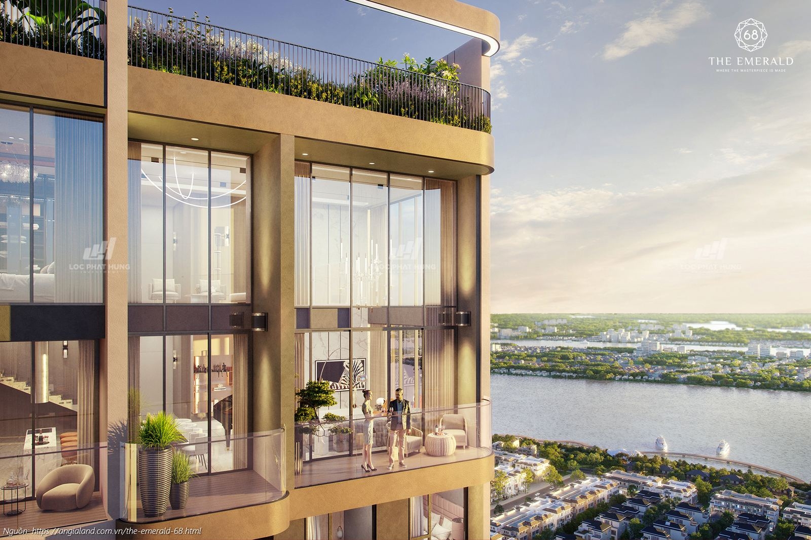 Thiết Kế Căn Hộ Dupkex Thông Tầng Dự Án The Emerald 68