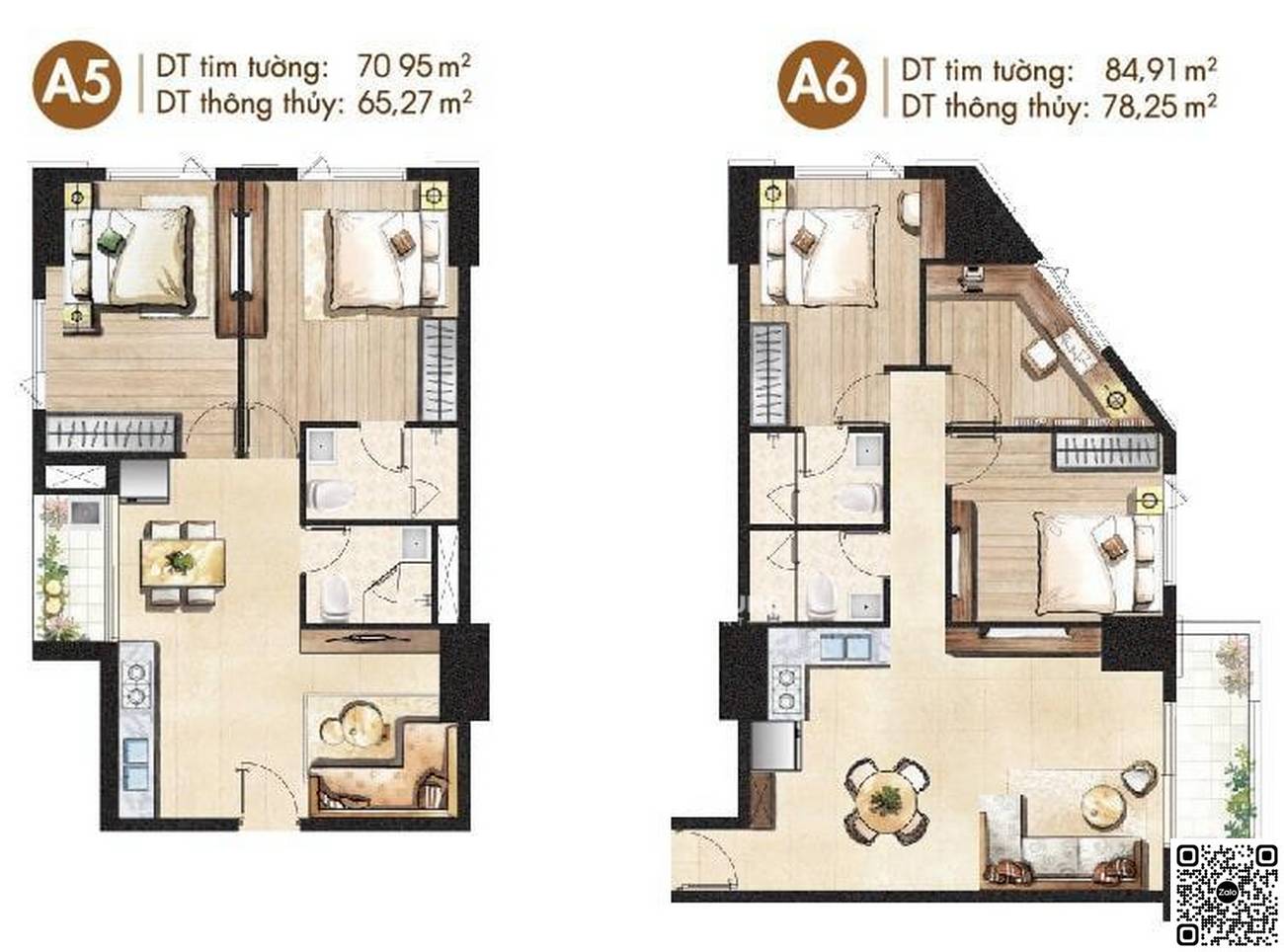 Thiết kế căn hộ A5 và A6
