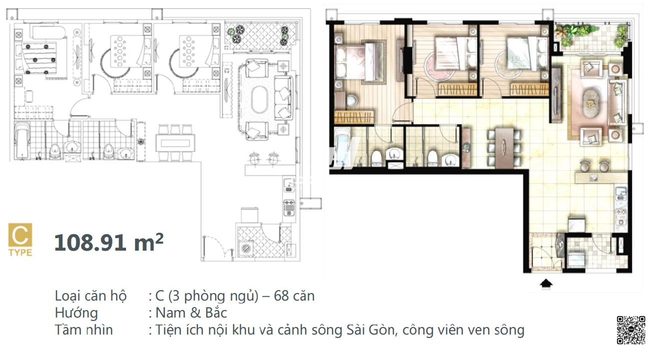 Thiết kế chi tiết căn hộ dự án Docklands Sài Gòn Quận 7