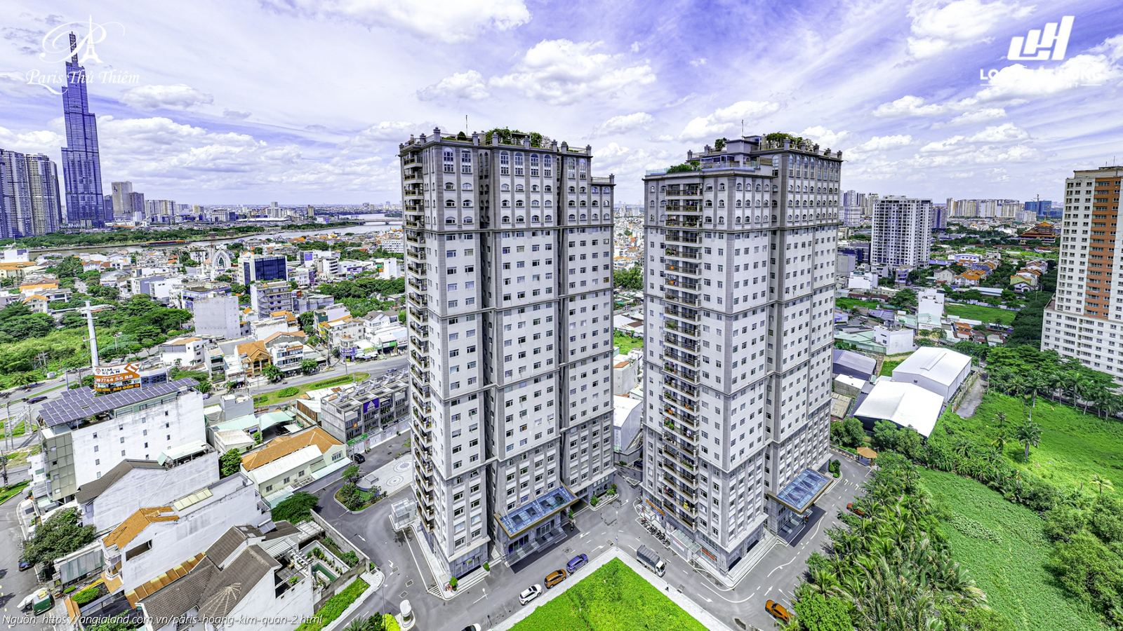 Hình ảnh thực tế ban ngày dự án căn hộ Paris Hoàng Kim Quận 2