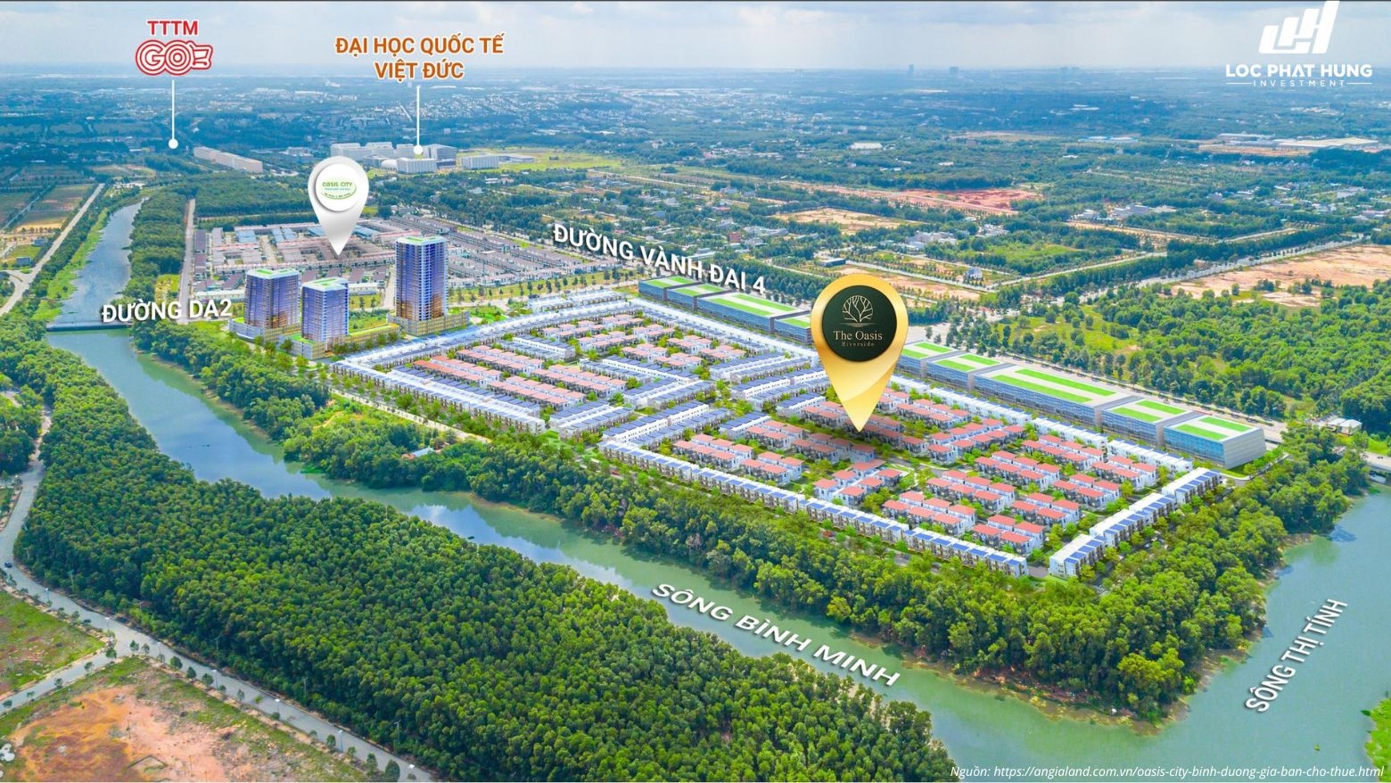 Mặt bằng tổng thể The Oasis Riverside Mặt bằng tổng thể dự án The Oasis Riverside P. Thới Hòa