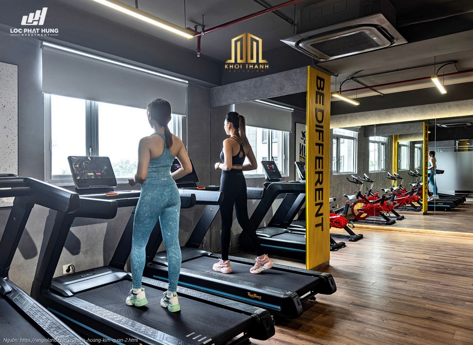 Phòng Gym trang thiết bị hiện đại tại dự án Paris Hoàng Kim Quận 2
