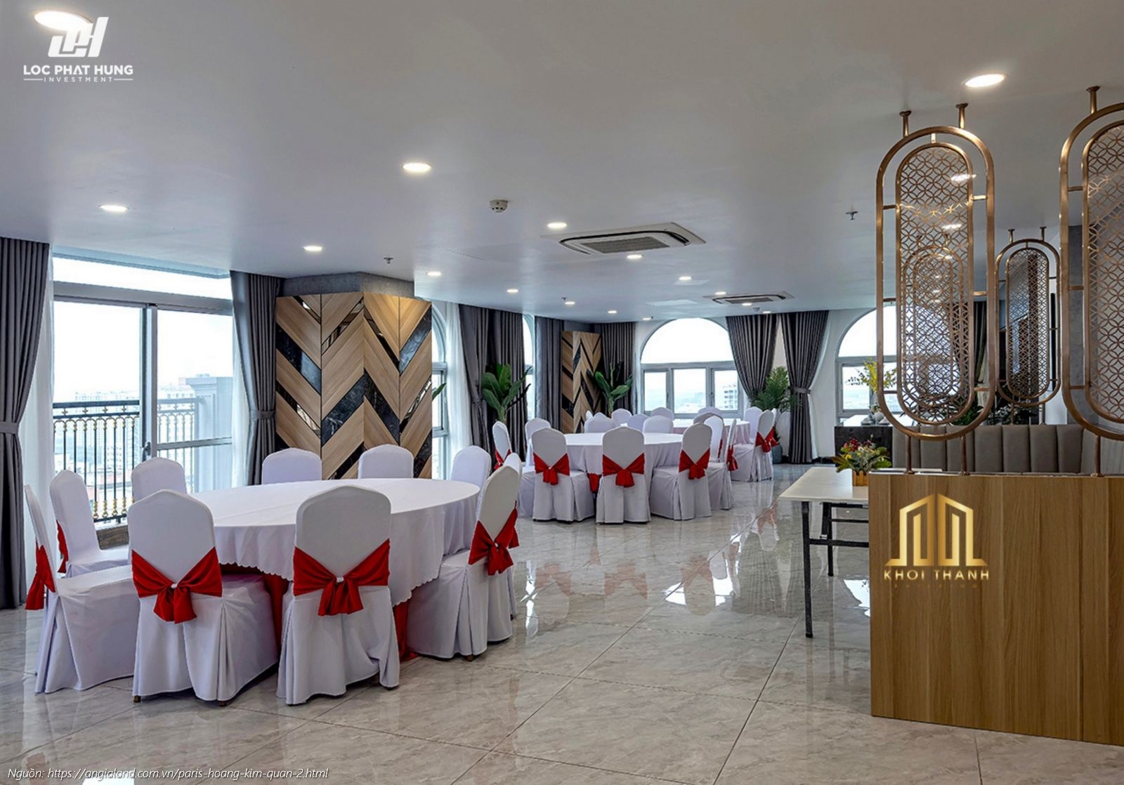 Tiện ích phòng tiệc sang trọng tại dự án Paris Hoàng Kim Quận 2