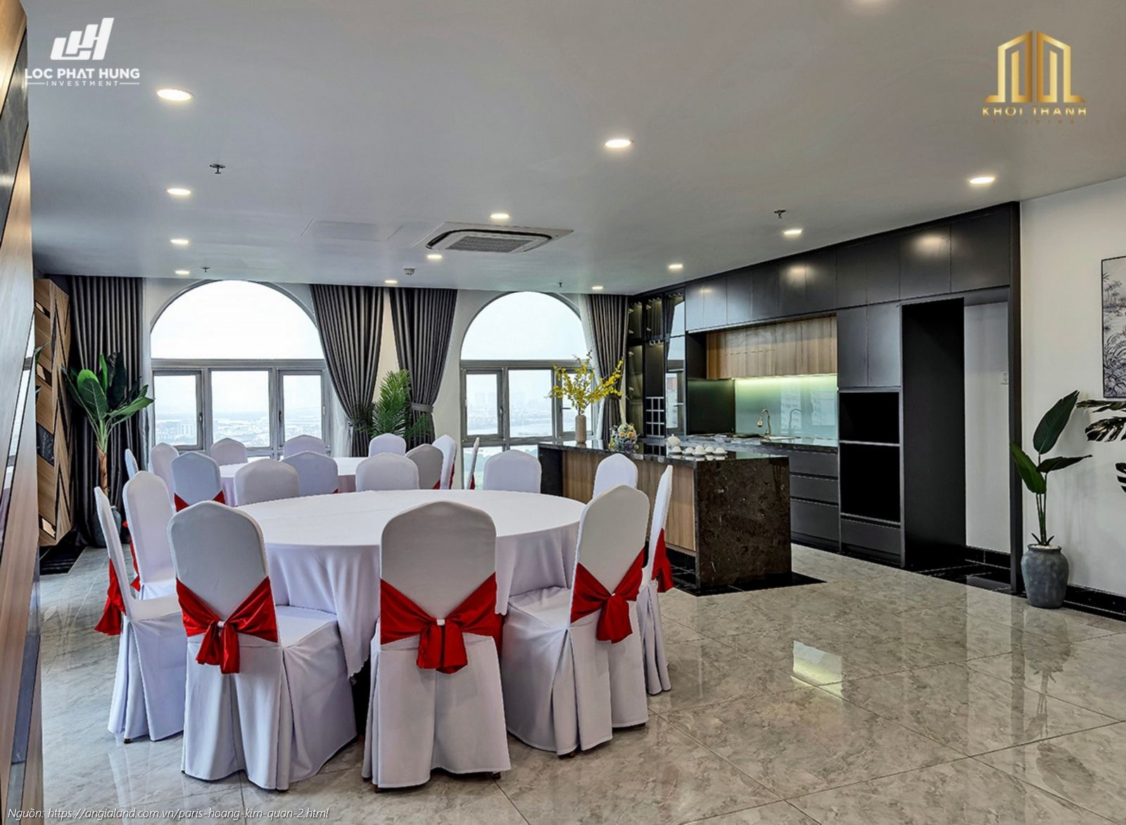 Tiện ích phòng tiệc sang trọng tại dự án Paris Hoàng Kim Quận 2