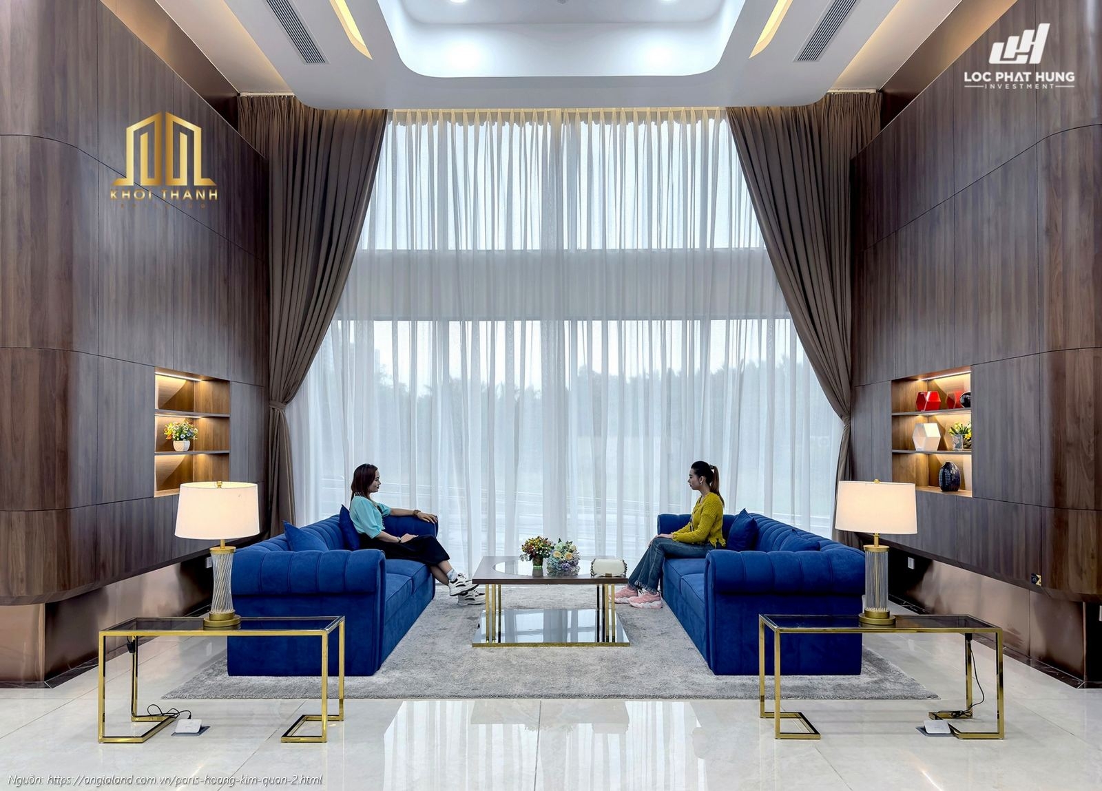 Sảnh chờ sang trọng tiêu chuẩn 5 sao tại căn hộ Paris Hoàng Kim Quận 2