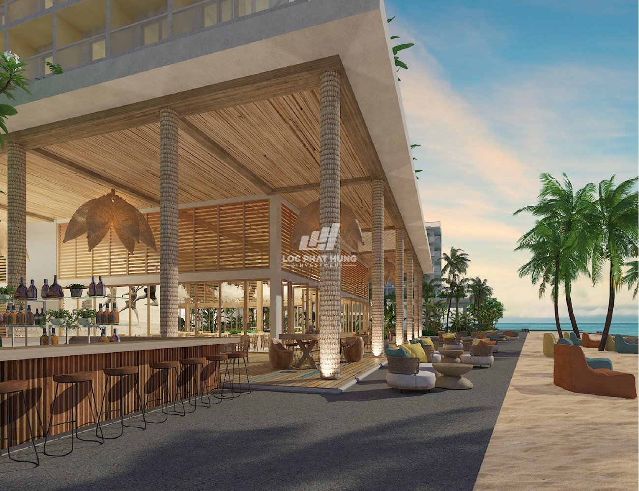Tiện ích dự án biệt thự biển condotel, biet thu, sohotel Antares Beach Vung Tau chủ đầu tư Hodeco