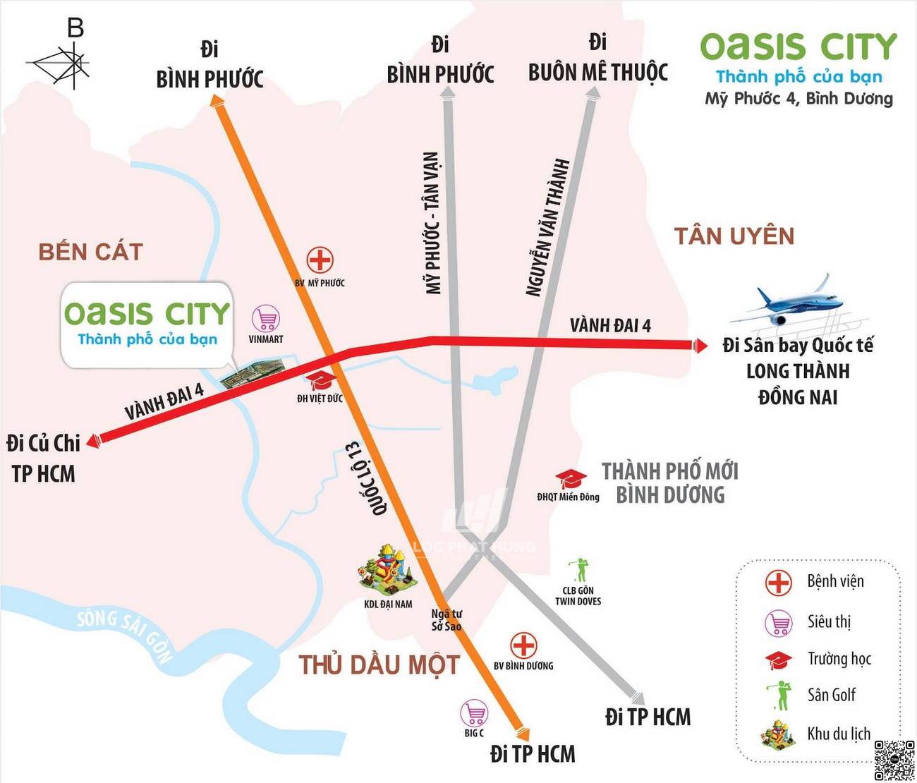 Vị trí dự án khu đô thị Oasis City