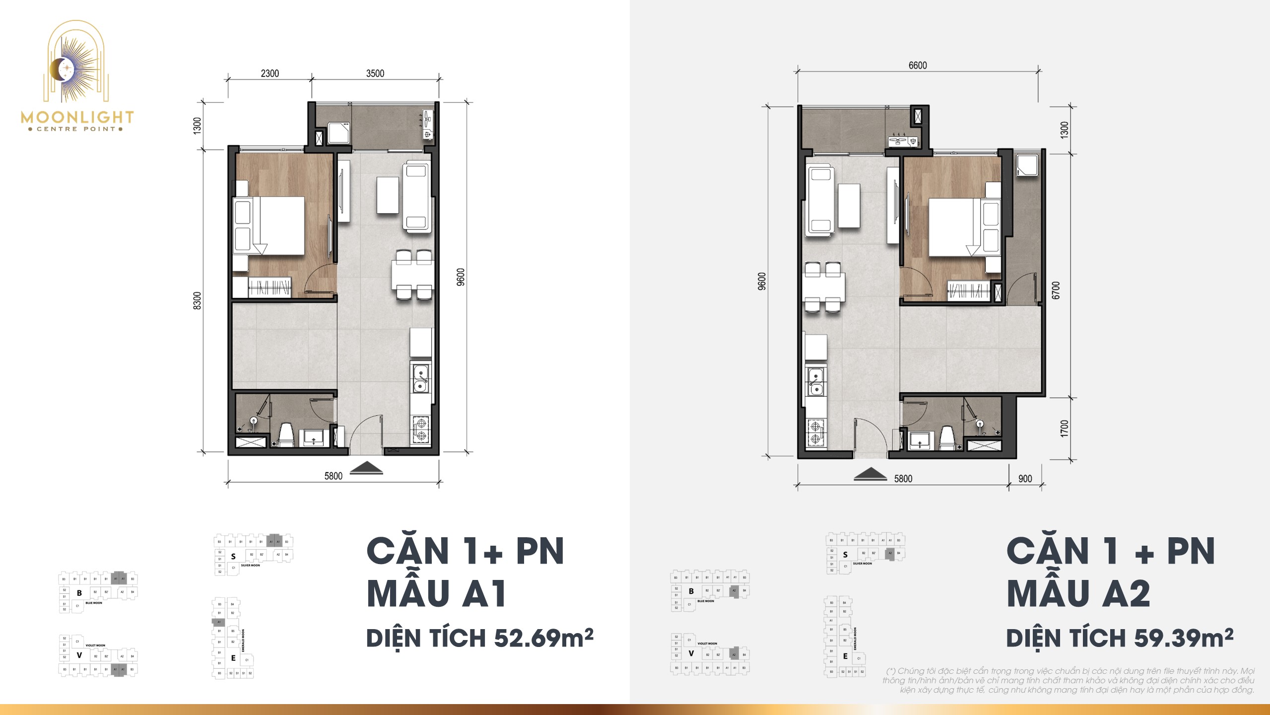 Thiết kế chi tiết căn hộ chung cư diện tích 55-59m2 Avatar THủ Đức