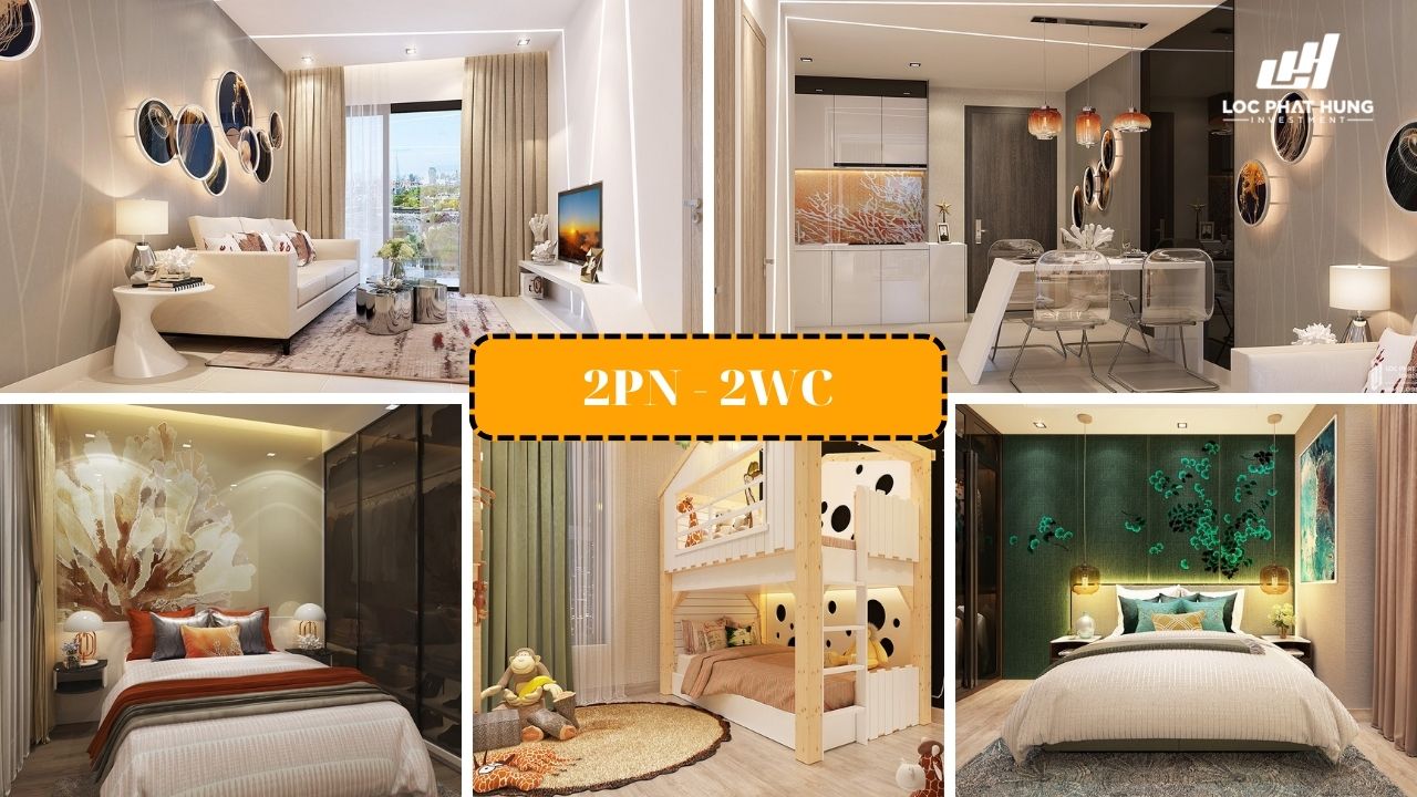 Cho thuê căn hộ chung cư 2PN dự án Happy Residence Premier