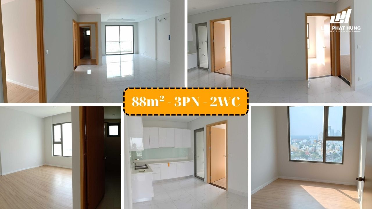 Cho thuê căn hộ chung cư 3PN với diện tích 88m2 tại An Gia Riverside