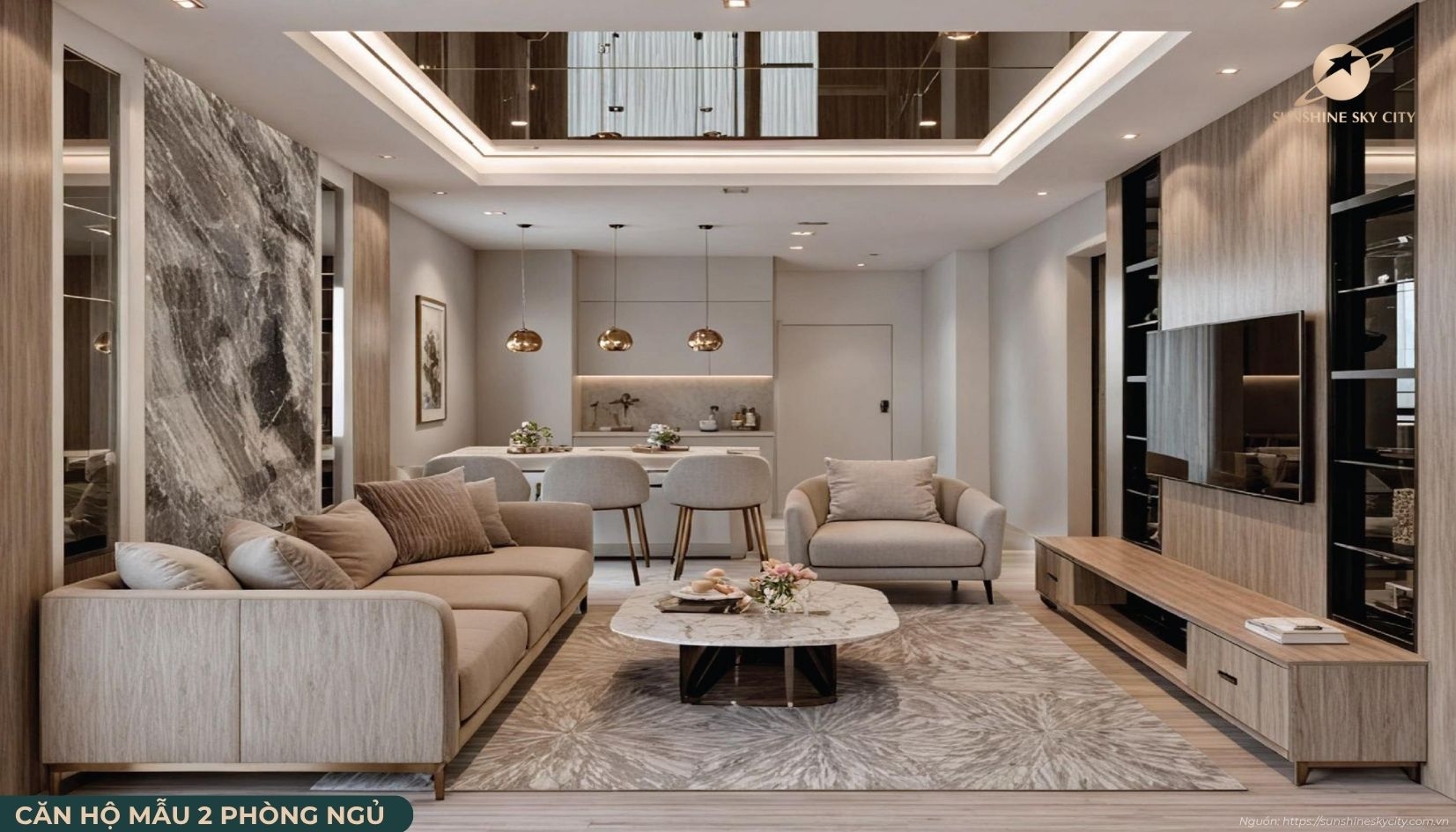 Căn Hộ 2 Phòng Ngủ Dự án Sunshine Sky City Quận 7