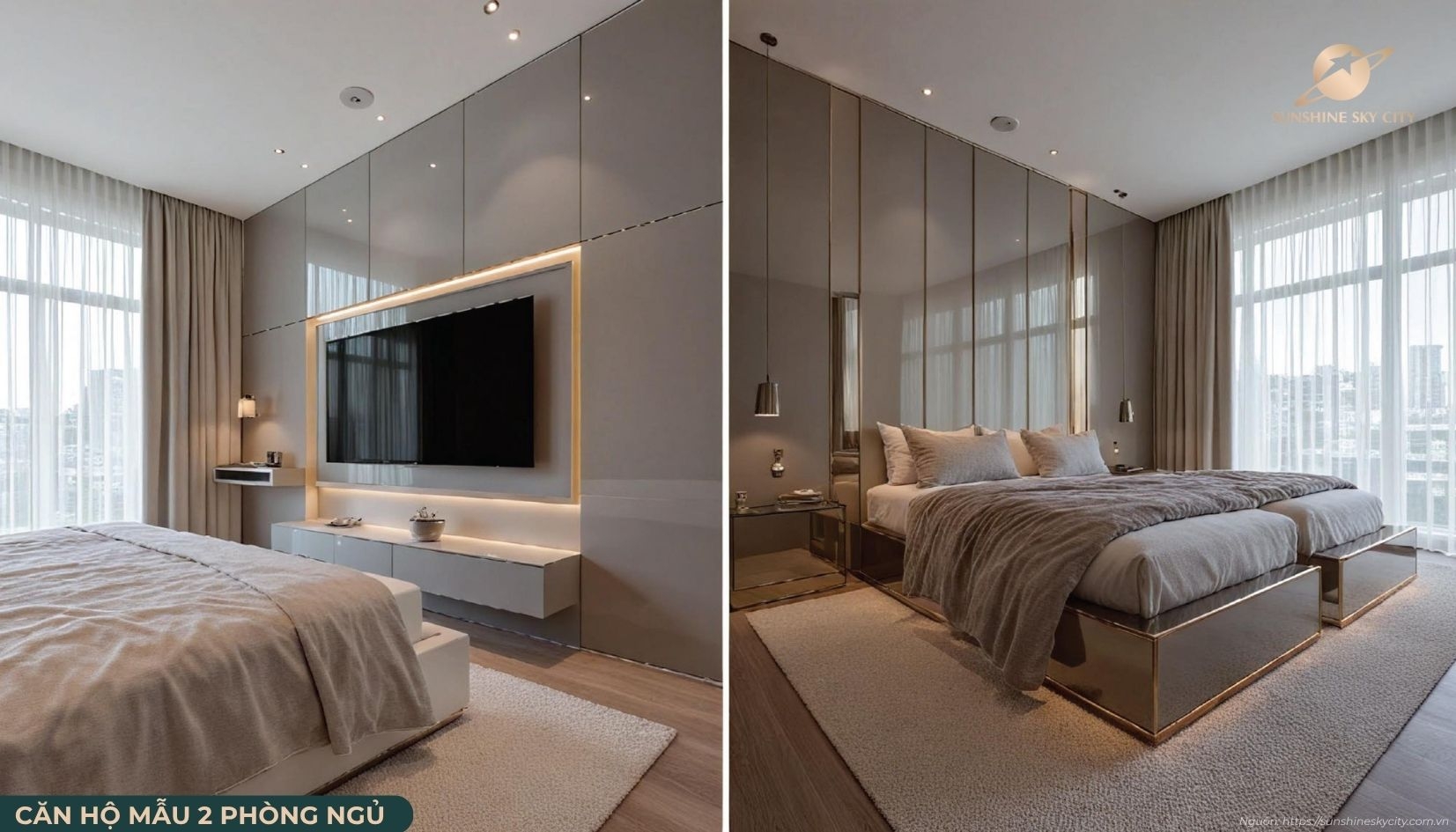 Căn Hộ 2 Phòng Ngủ Dự án Sunshine Sky City Quận 7