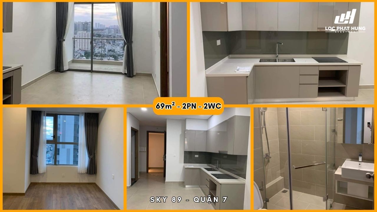 Hình ảnh căn hộ chung cư 2PN diện tích 69m2 dự án Sky 89 đường Hoàng Quốc Việt Quận 7