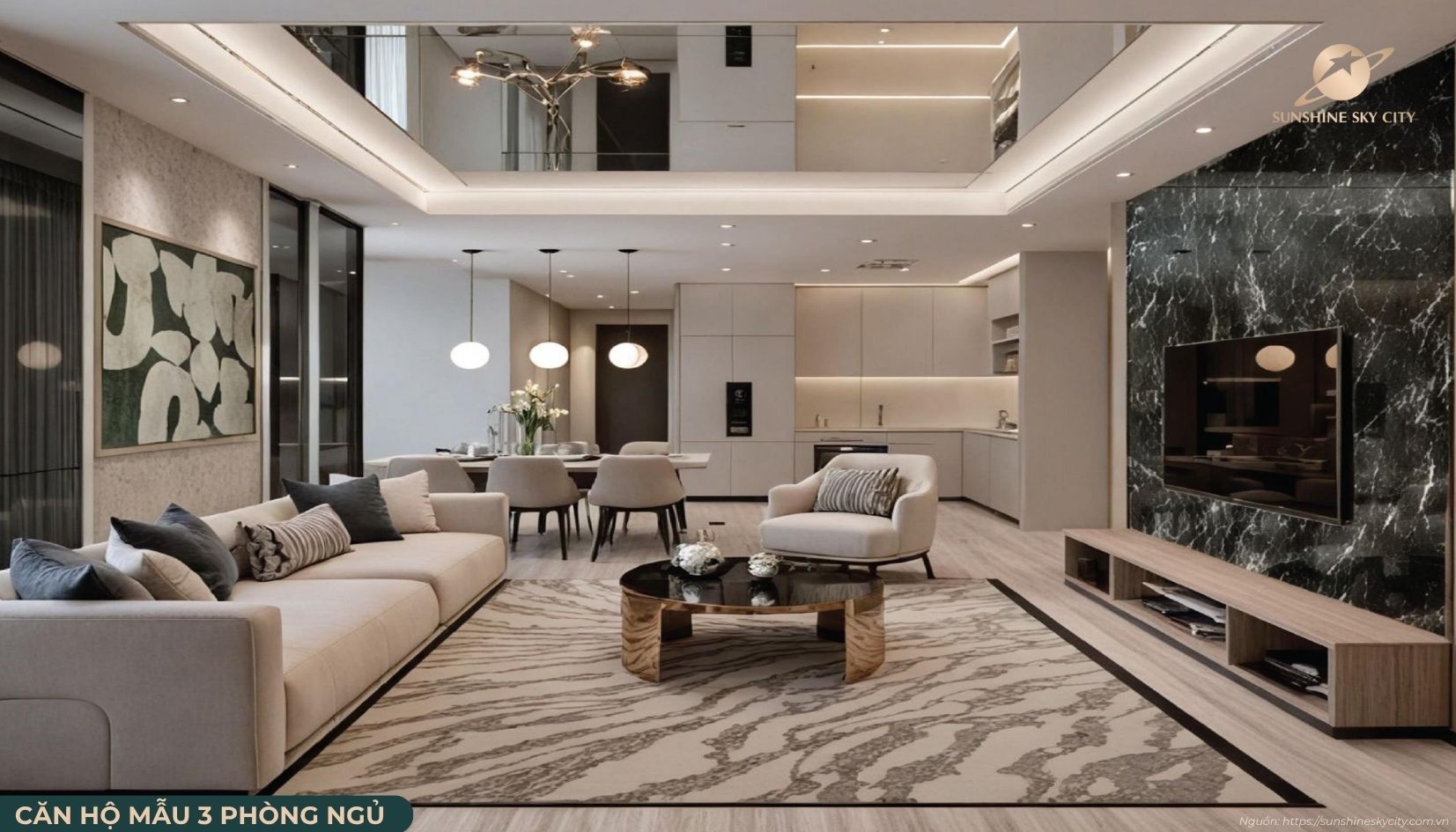 Căn Hộ 3 Phòng Ngủ Dự án Sunshine Sky City Quận 7