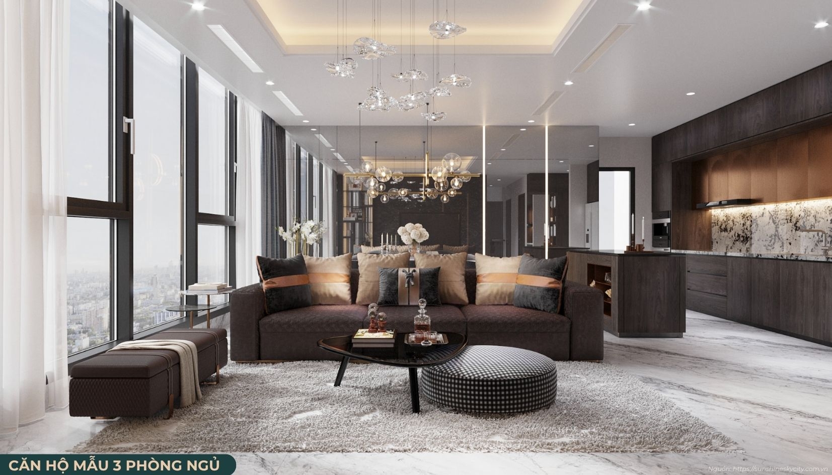 Căn Hộ 3 Phòng Ngủ Dự án Sunshine Sky City Quận 7