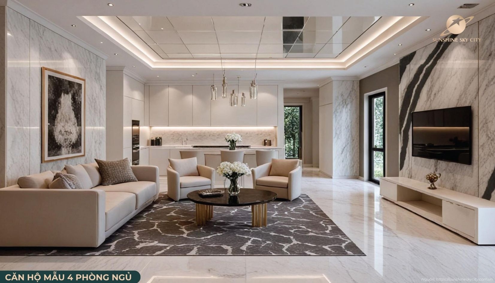 Căn Hộ 4 Phòng Ngủ Dự án Sunshine Sky City Quận 7