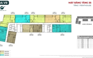Mặt Bằng Toà V9 Dự án Sunshine Sky City Quận 7