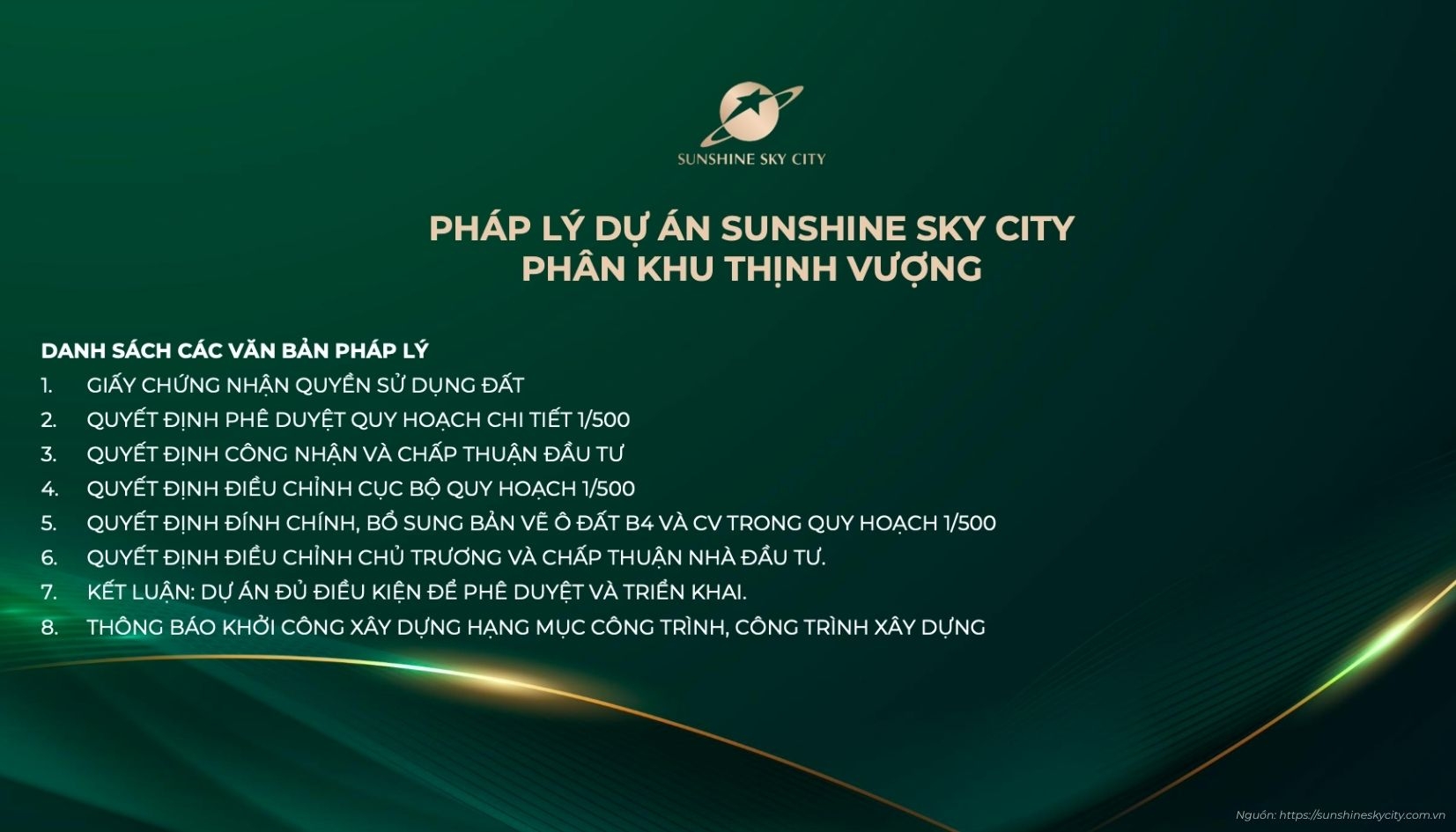 Pháp Lý Dự án Sunshine Sky City Quận 7