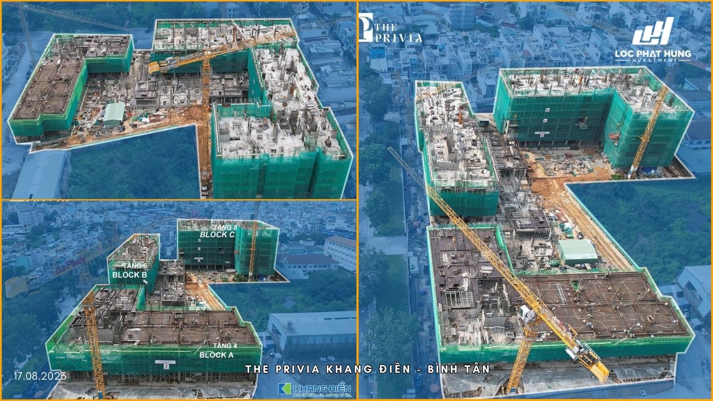 Tiến độ xây dựng dự án The Priva Khang Điền Bình Tân 17.08.2023