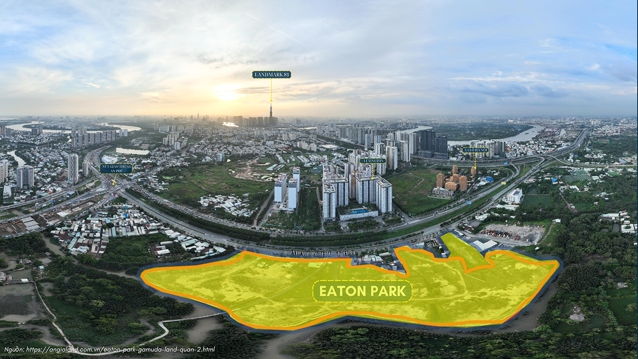 Vị trí địa chỉ dự án căn hộ chung cư Eaton Park Quận 2 Đường Mai Chí Thọ chủ đầu tư Gamuda Land