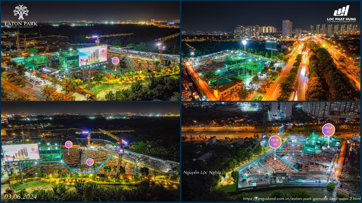 Tiến độ xây dựng Eaton Park Quận 2 tháng 06/2024