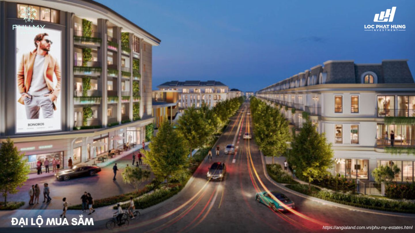 Đại lộ mua sắm dự án nhà phố, biệt thự Phu My Estate